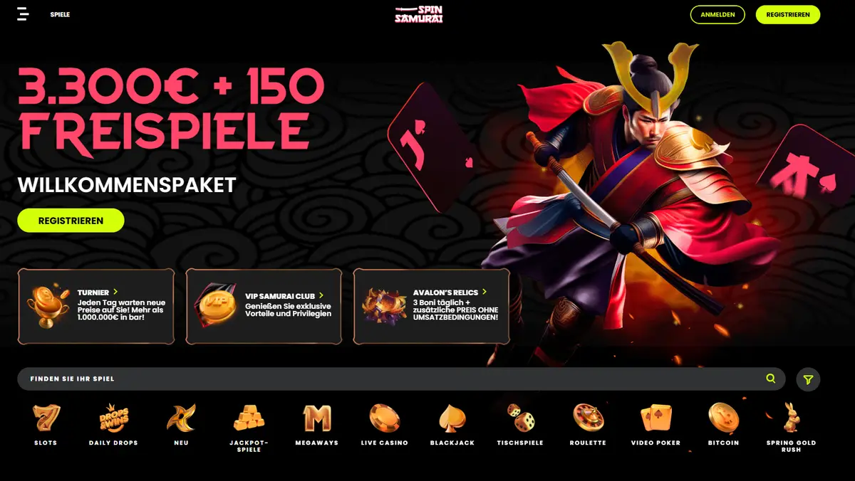 Spin Samurai Casino ohne OASIS
