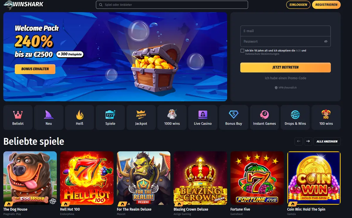 Winshark Casino ohne OASIS