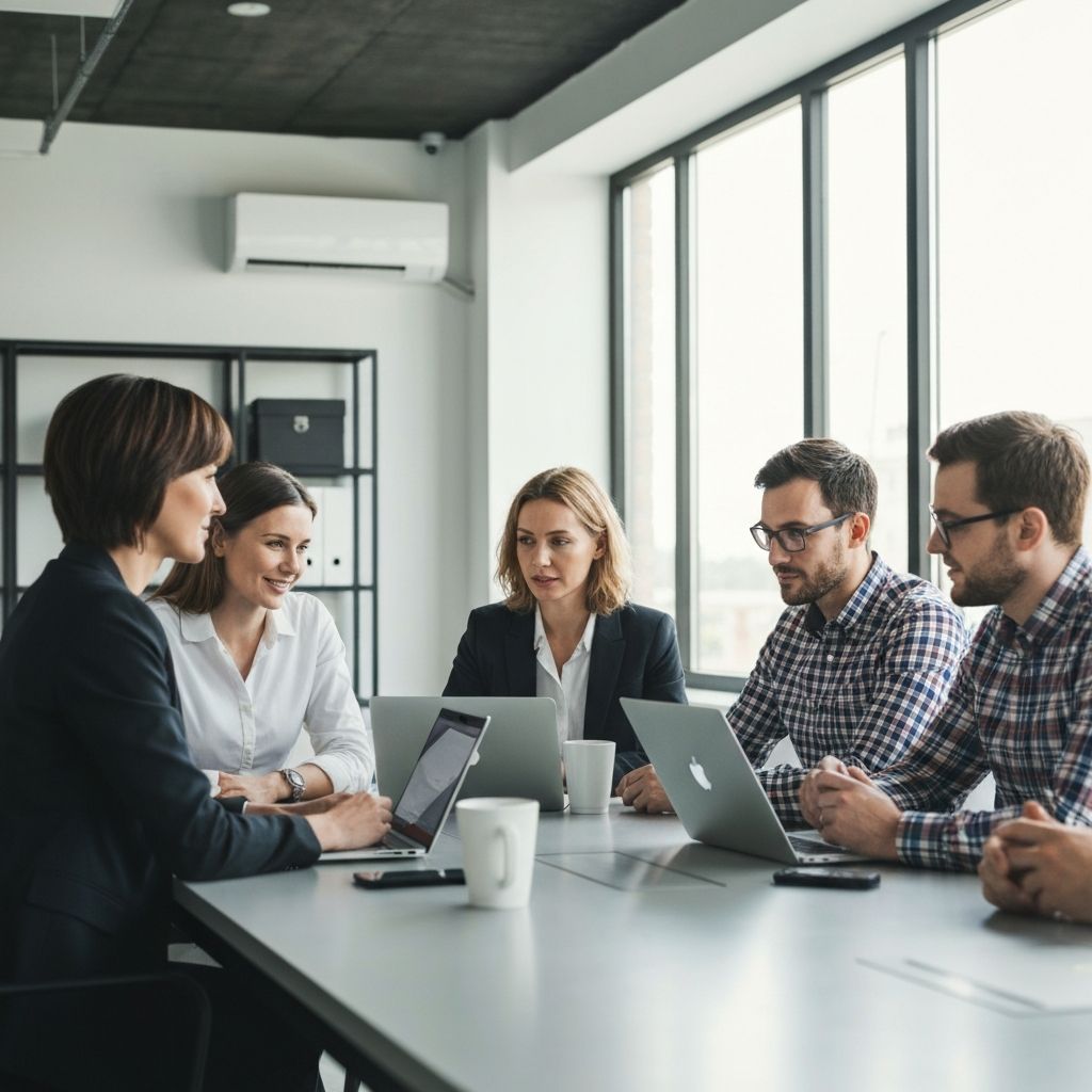 Professionelles Business-Team bei strategischer Partnerschaftsbesprechung